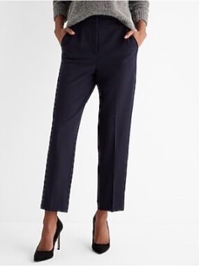 Express Navy Cropped Dress Pants